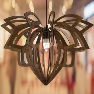 Wooden light chandelier Lily