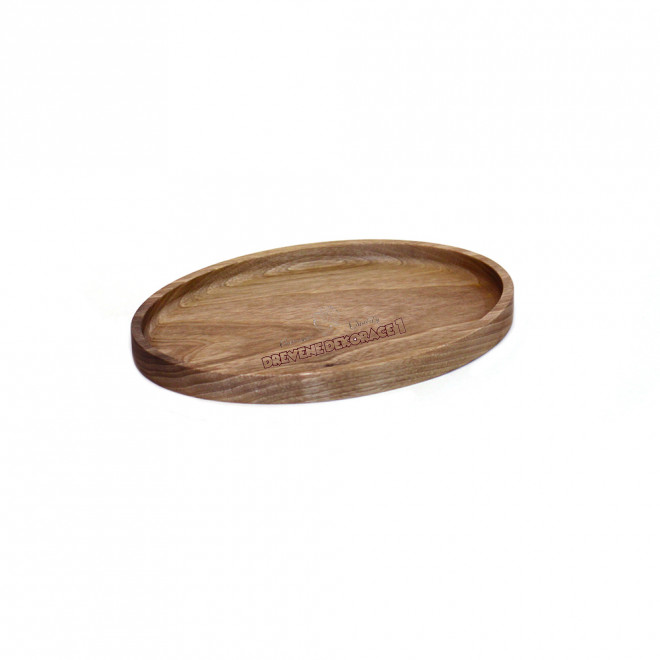 Wooden serving bowl oval