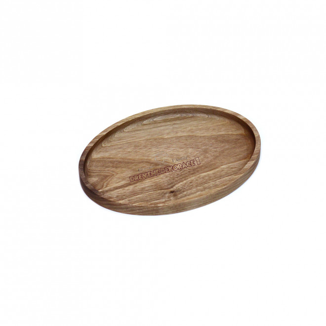 Wooden serving bowl oval
